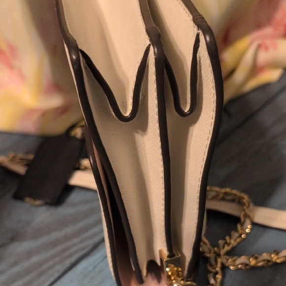 Tory Burch White Crossbody Bag Clean Stylish Leather Career Club Sophisticated - Picture 7 of 16